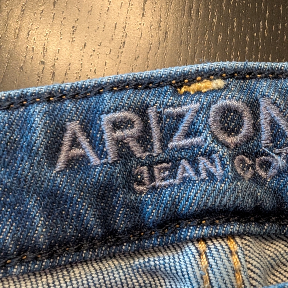 3 For $18 Arizona Jean Company Distressed Blue Jean Shorts - Picture 4 of 5